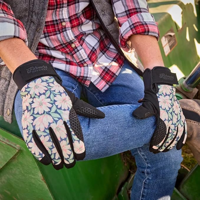 FARMER'S DEFENSE Waterproof Winter Work Gloves, Insulated, Touchscreen-Friendly, for Gardening, Snow Shoveling & Outdoor Work