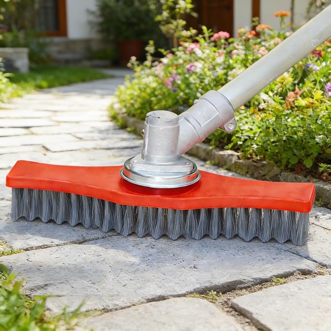 Heavy Duty Mower Brush Thick Nylon Bristles for Effective Removal of Stubborn Dirt Grass Tool Brush