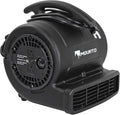 MOUNTO 1/4hp 1000CFM 2 Speed Air Mover Carpet Dryer Floor Fan Cooling Fan (Black)