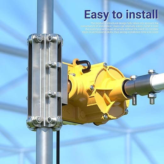 Greenhouse Film Roll Up Motor, 24V 100W Greenhouse Cooling System Roll-up Motor with Climber for Greenhouse Ventilation Clearance, Greenhouse Parts Accessories