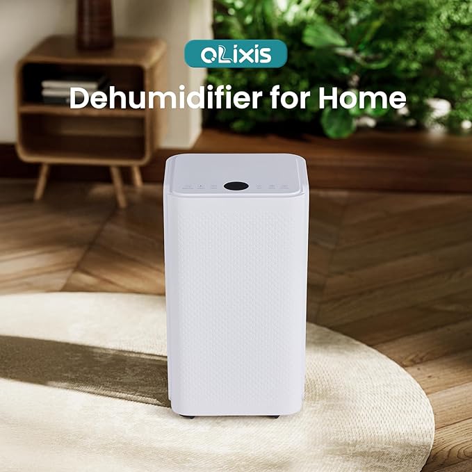 OLIXIS 30Pints Dehumidifier with Drain Hose, Most Efficient Energy Star, 2,000 Sq.Ft Dehumidifier for Basement, 2L Tank 38dB, Smart Humidity Ring, Ideal Humidity Remover for Home, Bedroom & Bathroom