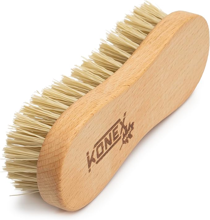 Konex Heavy-Duty Peanut-Shaped Brush 2-Pack, Durable and Long-Lasting Design for Tough Surfaces, Home and Industrial Use
