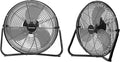 2PCS 18 Inch Heavy Duty Floor Fan Pro Series - 3200 CFM 3 Speed High Velocity Metal Floor Fan, Industrial Fan 360° Tilt for Commercial, Warehouse, Patio, Shop, Garage, Barn UL Safety Listed