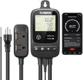 [2 Pack] TURBRO Smart Temperature Controller Heating Cooling, WiFi-Enabled Thermostat with Timer and Temperature Monitoring for Home Brewing, Seedling, Greenhouse, and Reptile Terrarium