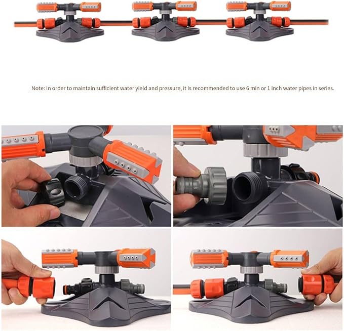 Sprinklers for Yard, Adjustable 360 Degree Roating Automatic Water Sprinkler for Lawn, Garden Hose Sprinkler for Yard, Irrigation System for Garden