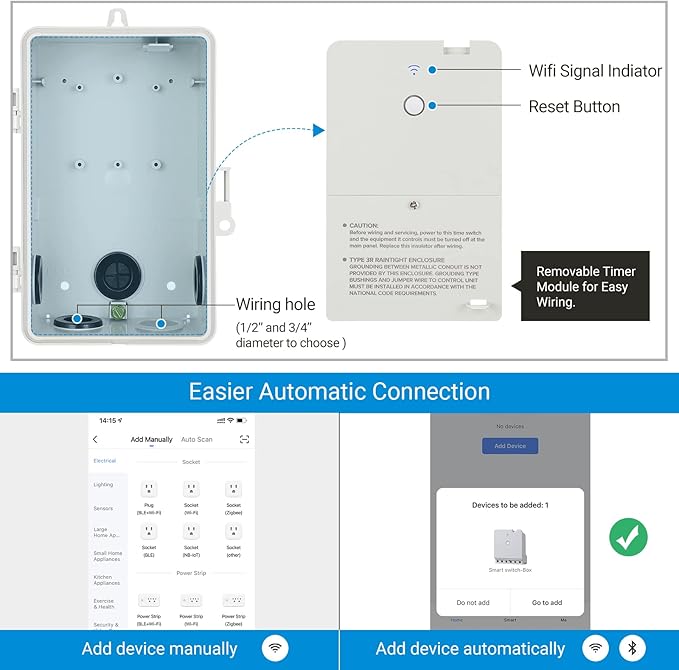 DEWENWILS Pool Timer, WiFi Smart Switch, Heavy Duty 40A 120-277 VAC 2HP, Compatible with Smart Phone, Alexa, Google Assistant, ETL Listed