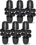 6 Pack 1/2'' to 1/4'' Drip Irrigation Fittings, Push-to-Fit 6 Way Drip Irrigation Part Barbed Tee Connectors, Anti-Leak Locked Splitter Fitting for 1/2" Irrigation Tubing (0.6''-0.67''OD)