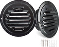 6 Inch Stainless Steel Round Air Vent Covers,LouanXpert Black Soffit Vent Covers Louvered Grille Wall Vent with Built-in Fine Mesh for Garage,House, Flat, Garage (150mm - 2PCS)
