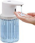 Automatic Liquid Soap Dispenser Touchless, 10oz/300ml Rechargeable, 3 Adjustable Liquid Levels, IPX5 Waterproof, for Kitchen Bathroom, White