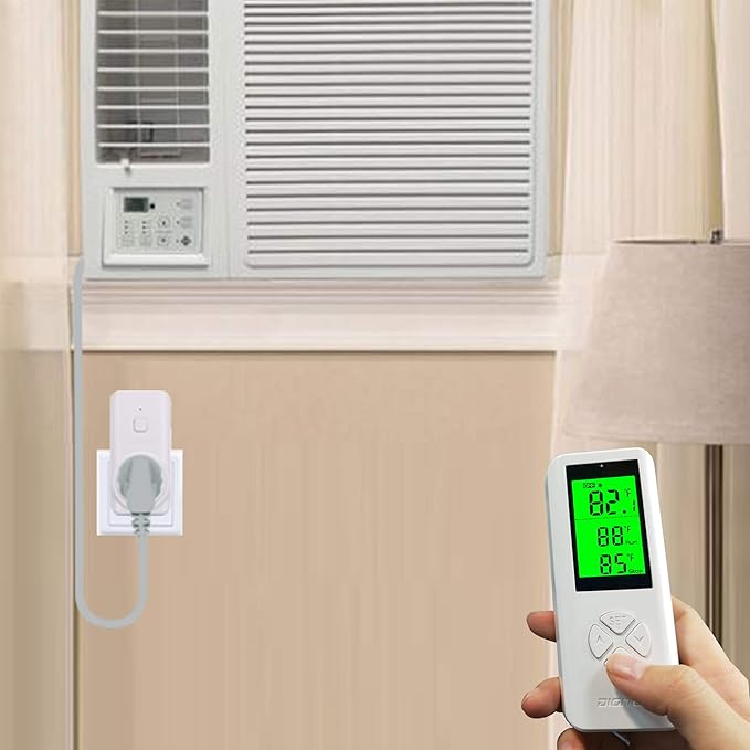 DIGITEN WTC100 Wireless Thermostat Outlet Digital Temperature Controller Plug-in Thermostat Cooling&Heating Remote Control Build-in Temp Sensor Greenhouse Thermostat Reptile Temperature Controller