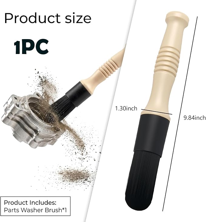 Car Parts Cleaning Brush,Long Handle & Stiff Bristles Parts Washer Brush for Daily Care,Versatile Car Detailing Brushes for Cleaning Wheel Bearing/Engine Part/Cars Interior Exterior