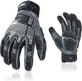 Vgo...…1Pair Leather Heavy Duty Work Gloves,Mechanics Gloves,Water Resistant,Impact Resistant,Anti-Vibration(CA7722WR)