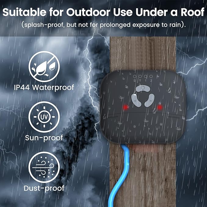 Smart WiFi High/Low Sump Pump Alarm, Float Switch Water Level Detector, Free APP Alerts, 90dB Siren, LED, IP44 Waterproof, Easy-Install, Prevents Water Damage in Basement, Septic Tank, Water Tank