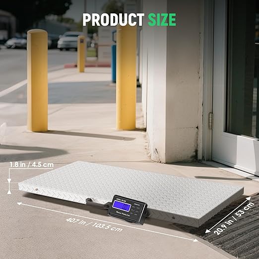 Antstone Dog Scale for Large Breed 1100lb X 0.2lb Livestock Scale for Pigs, Cattle with 40.7” X 20.9” Stainless Steel Weighing Platform