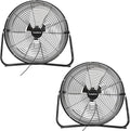 18" High Velocity Floor Fan, 3800 CFM Heavy Duty Industrial Floor Fan, 3 Speed, 360 Degree Tilt, Wall Mounted & Floor Design for Warehouse, Basement, Factory, Barn, Garage - UL Safety Listed