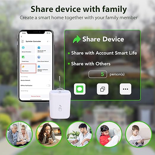 Eujgoov WiFi Automatic Plant Waterer Irrigation Drip System with App Control for Indoor Plants, 1800mAh Battery, 4 Drippers, Water Hose