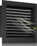 16"x16" Gable Vent Aluminum Alloy – Heavy-Duty Attic & Shed Vent with Rustproof Metal Mesh Blocking Small Animals, Excellent Airflow & Moisture Protection, Opening 14"x14" Black
