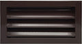 HVAC Premium 16"W x 8"H Aluminum Exterior Gable Louver Vent for Walls & Crawlspace - Weather-Resistant Air Grille with Screen Mesh - Brown [Outer Dimensions 17.75"W x 9.75"H]