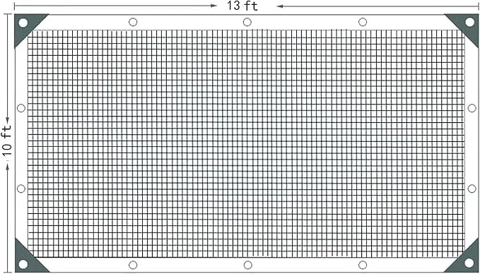 Shade Cloth 90% 10 Ft x 13 Ft Sun Shade Net with Grommets UV-Blocking Net for Plants Cover Greenhouse Barn Flowers Patio Lawn Outdoor