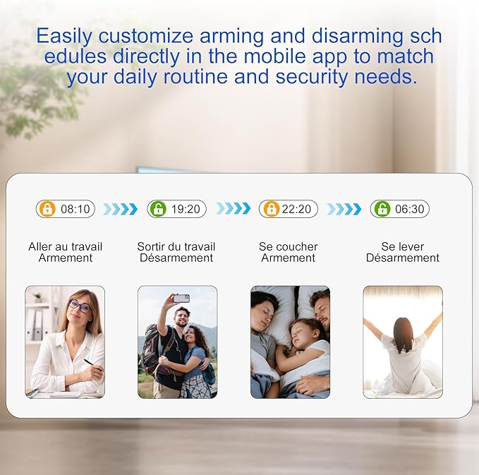 WiFi Wireless Alarm System for Home Security - 24/7 Protection Smart Home Devices 4.3" Touch Screen, GSM/4G+WiFi, App Instant Alerts, No Monthly Fee, Alexa Compatible for Villa, Kids Safety (21pcs)