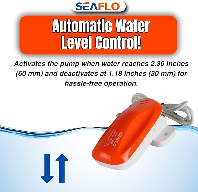 SEAFLO 02-Series Bilge Pump Float Switch for 12V, 24V, 32V