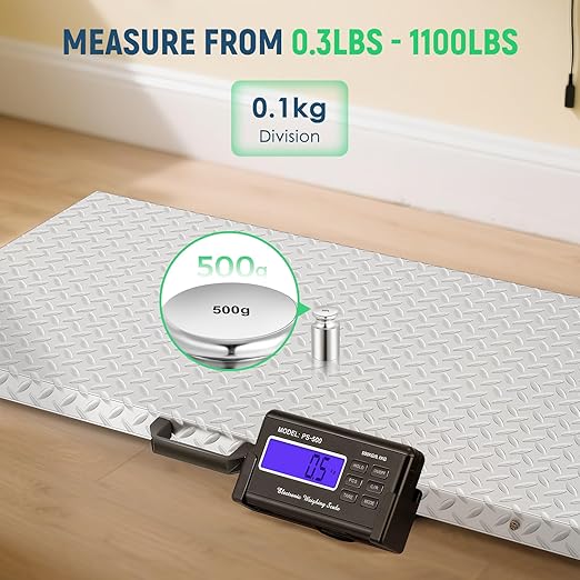 Antstone Dog Scale for Large Breed 1100lb X 0.2lb Livestock Scale for Pigs, Cattle with 40.7” X 20.9” Stainless Steel Weighing Platform