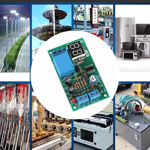 12V Timer Relay Module with LED Display, Adjustable Time Delay Switch 1s-99min Countdown for Delay Off, Smart Home Industrial Automation Equipment Control