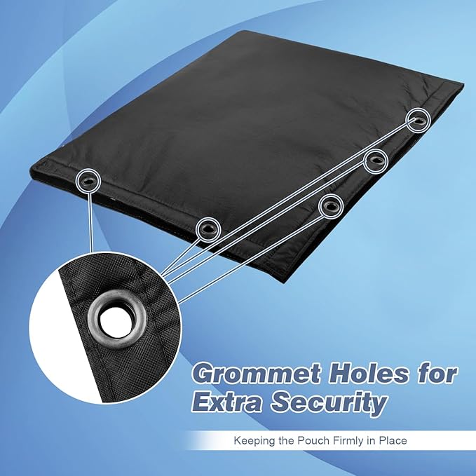 Outdoor Backflow Preventer Cover- 16''W x 20''H, Winter Freeze & Weatherproof Protection for Irrigation Pipes & Sprinkler Valves- Black