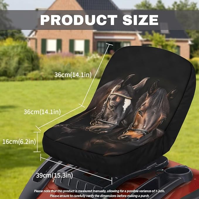 Horse Riding Lawn Mower Seat Cover for Tractor Accessories,Universal Fit Tractor Seat Cover Compatible with Cub Cadet, Lawn Tractor Seat Cover