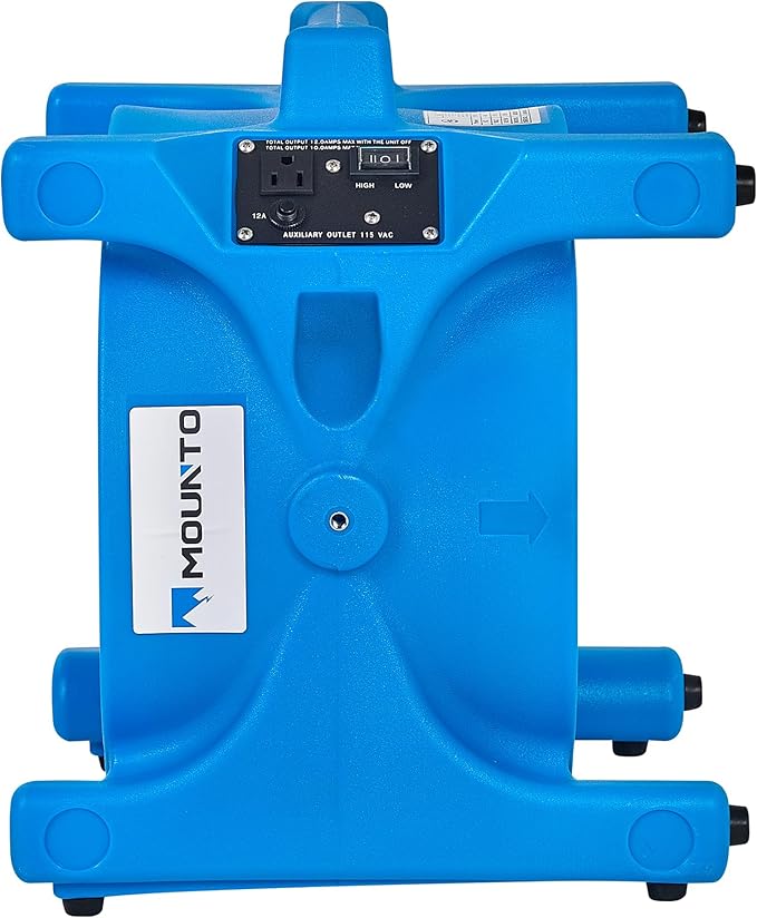 MOUNTO AM20DF 1/5 HP 1800 CFM Axial Air Mover Blower Fan - Powerful Down Draft Fan for Drying, Cooling, and Ventilation