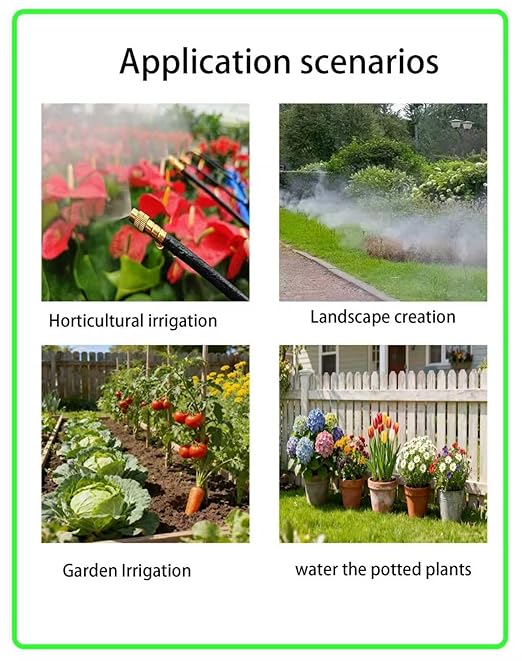 Drip Irrigation System,Automatic Garden Watering System, 360 Adjustable Mist Sprayer Nozzle, High Volume Water Flow Rotating Sprinkler Head for Garden,Patio,Potted Plants, Fine Misting to Jet Spray