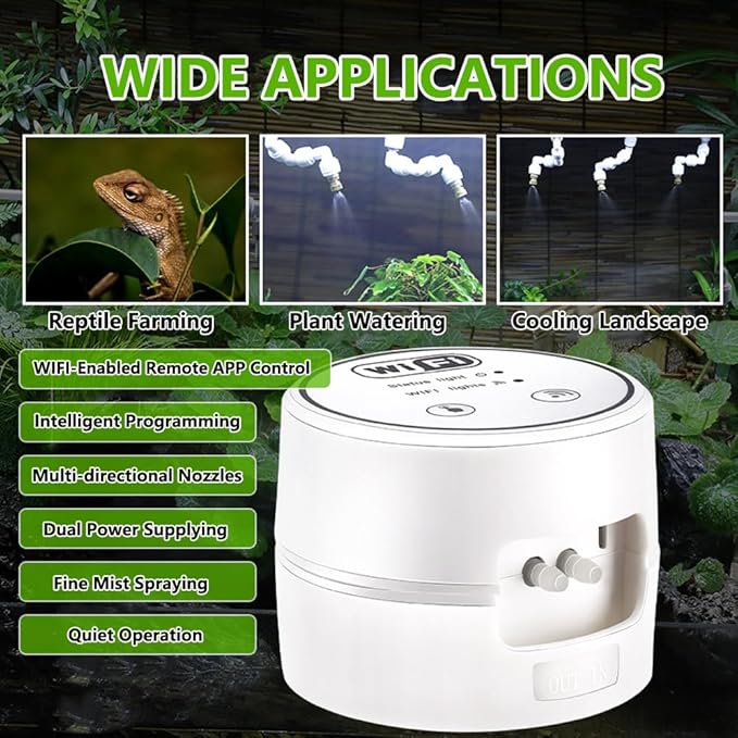 WiFi Gardening Water Timer Cellphone APP Control Garden Automatic Watering Device Balcony Irrigation Controller (3 nozzles Set)