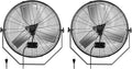 Simple Deluxe 24 Inch Industrial Wall Mount Fan, 3 Speed Metal Fan for Warehouse, Greenhouse, Workshop, Patio, Factory and Basement, Black, 2 Pack