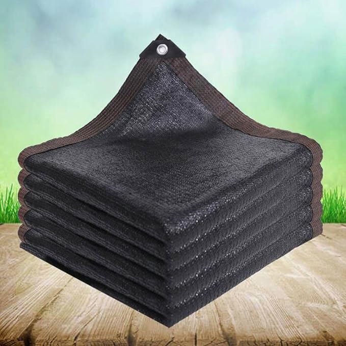 Black 50% Shade Cloth Heavy Duty - UV Resistant Sunblock Mesh Netting with Grommets for Garden Greenhouse Patio Chicken, Breathable Plant Cover(4.0x5.0m)