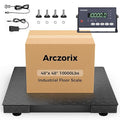 48"x 48" 10000Lbs Arczorix Industrial Floor Scale, Precision Pallet Scale with Digital Indicator, Heavy Duty Weighing Scale for Floor Bench Office Weight Weighing