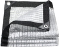 BeGrit Aluminet Shade Cloth 75%-80% Aluminum Shade Cloth Sun Reflective Tarp for Garden, Patio, Greenhouse, Pergola, Car, Kennel Shade 6.6x6.6ft