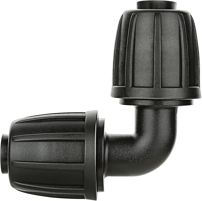 1/2 inch Drip Irrigation Fittings, Lock Barbed Elbow Connectors fit Most Rain Bird,Orbit,Dig,Toro 1/2" Drip Irrigation Tubing - Pack of 10