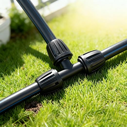 30 Pack 1/2 Inch Drip Irrigation Fittings Kit (1/2" ID x 0.6-0.65" OD), 1/2" Dripline Lock Nut Barbed Connectors - 4 Tees, 4 Couplings, 4 Elbows, 4 Valves, 6 Plugs, 3 Adapters, 5 Reducers