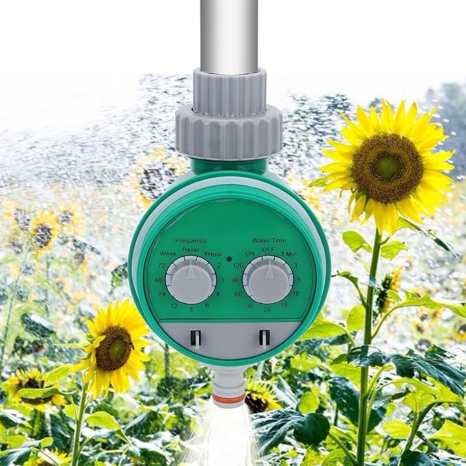 Zerodis Automatic Garden Water Irrigation Timer, Smart Electronic Watering System Controller with Programmable Settings for Garden Lawn Sprinkler System Plants Flower