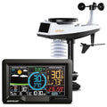 Wireless Weather Station with Color LCD Display, Temperature, Humidity, Wind Speed, Rainfall, 7 Languages, USB Charging, 3-Channel Sensors, 433.92MHz Signal (No WiFi)