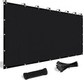 Shade&Beyond Customized Size 12' X 23' Shade Cloth with Grommets, 90% UV Protection UV Protection Mesh Tarp Sun Screens for Patio GN04, Black