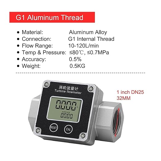 Flow Meter Digital Liquid(1 inch Al Alloy)
