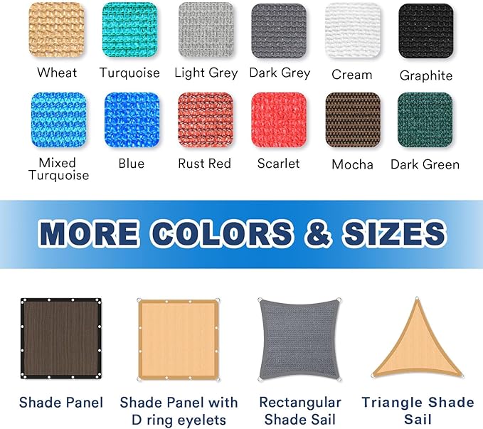 VICLLAX 90% Shade Fabric Sun Shade Cloth with Reinforced Grommets, Outdoor Sun Screen Fabric for Outdoor Patio Garden Pergola Cover Canopy 3x6 FT, Dark Grey