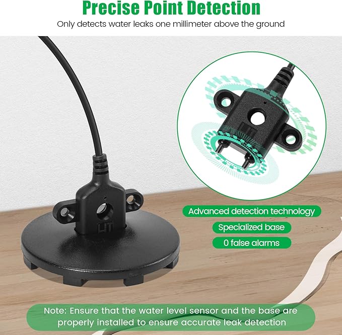 WiFi Smart Water Shutoff Valve with Leak Sensor, 3/4" Brass Valve & Extra Hose, Effortless Remote Control and Real-Time Water Leak Alerts via App