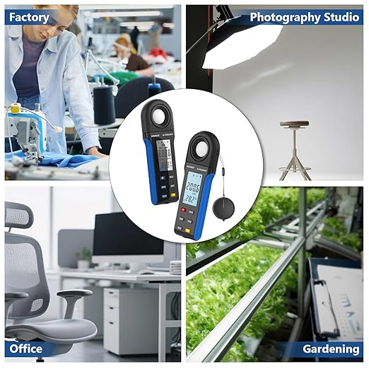 Light Lux Meter with Bluetooth, AIOMEST Digital Lumen Tester 0.1 Lux, 1-400,000 Lux/FC Range, 270° Rotated Sensor, Luxometer for Indoor Plant, Photography, Aquarium
