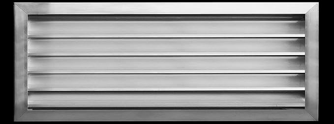 HVAC Premium 30"W x 14"H Aluminum Exterior Gable Louver Vent for Walls & Crawlspace - Weather-Resistant Air Grille with Screen Mesh - [Outer Dimensions 31.75"W x 15.75"H]