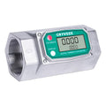 2 Inch NPT Digital Reset Flow Meter, 15.8-132 GPM Inline Fuel Turbine Flowmeter with LCD Display for Water, Diesel, Gas Oil, Gasoline, and Other Liquids - Supports Gallon, QTS, PTS, L, m³