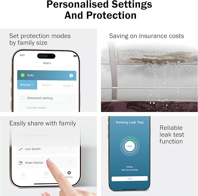 Frizzlife LP365-P Smart Water Monitor and Automatic Shutoff - 0.01 GPM Ultrasonic Micro Leak Detection, Wi-Fi / APP Control, Pressure+Flow Monitoring, 24/7 Water Usage Reports, Fits 1.25" and 1"