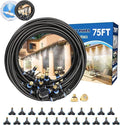 Misters for Outside Patio,Outdoor Water Misting Cooling System,75FT|23M.Backyard Mist Kit for Garden,Greenhouse,Fan,Deck,Umbrella,Canopy,Pool,Porch.Trampoline Sprinkler Park,BBQ Party Accessories