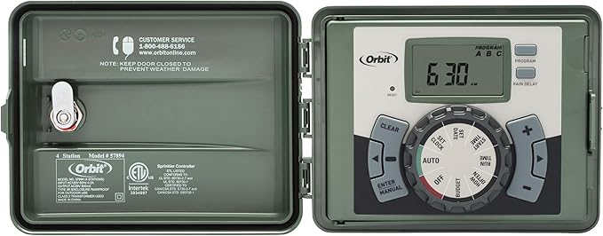 Orbit 6 Station Indoor or Outdoor Irrigation Controller, Tri-Lingual